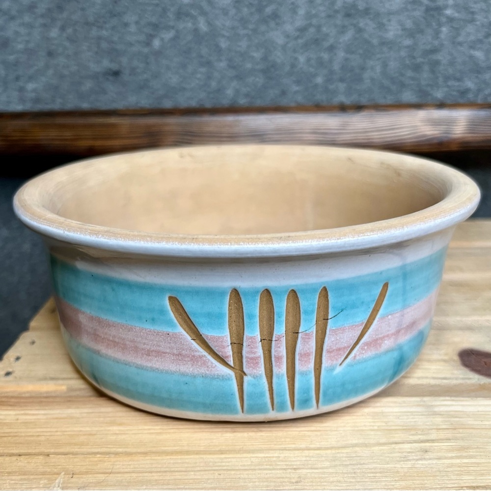 Vintage Southwestern Cactus Dog Bowl
